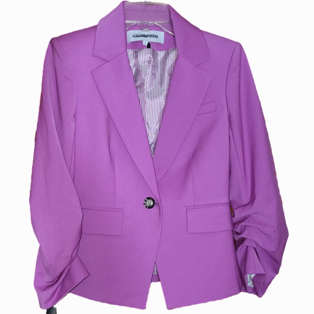 New VERONICA BEARD size 4 Orchid Dusk Purple AALIYAH DICKEY Blazer Jacket Miller